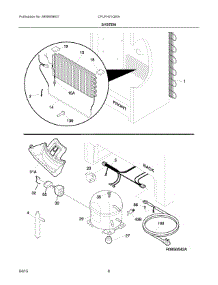 04 - System parts for Electrolux Freezer CFUFH21QWA from AppliancePartsPros.com