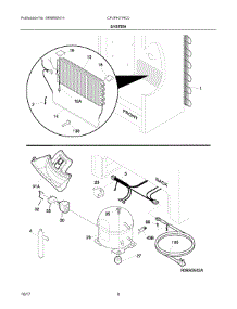 04 - System parts for Electrolux Freezer CFUFH21RC0 from AppliancePartsPros.com