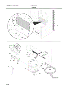 04 - System parts for Electrolux Freezer CFUFH21TW1 from AppliancePartsPros.com
