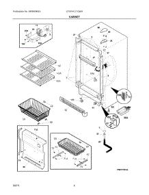 03 - Cabinet parts for Electrolux Freezer CFUFHC21QWA from AppliancePartsPros.com