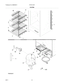 07 - System parts for Electrolux Freezer CFUM14LW1 from AppliancePartsPros.com