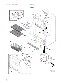 03 - Cabinet parts for Electrolux Freezer CFUMC17QWA from AppliancePartsPros.com
