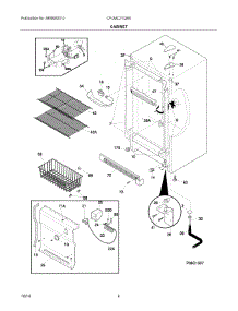 03 - Cabinet parts for Electrolux Freezer CFUMC21QW0 from AppliancePartsPros.com
