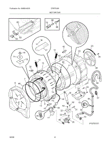 07 - Motor / Tub parts for Electrolux Washer CFW7500KB0 from AppliancePartsPros.com