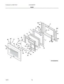 06 - Door parts for Electrolux Range CGDS3065PFP from AppliancePartsPros.com