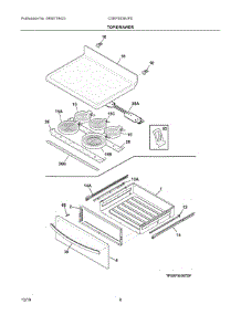 04 - Top / Drawer parts for Electrolux Range CGEF3036UFD from AppliancePartsPros.com