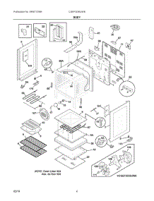 03 - Body parts for Electrolux Range CGEF3036UWB from AppliancePartsPros.com