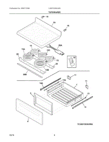 04 - Top / Drawer parts for Electrolux Range CGEF3036UWB from AppliancePartsPros.com