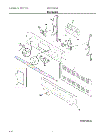02 - Backguard parts for Electrolux Range CGEF3036UWB from AppliancePartsPros.com