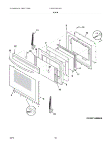 05 - Door parts for Electrolux Range CGEF3036UWB from AppliancePartsPros.com