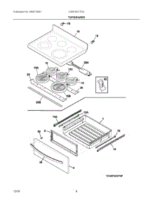 04 - Top / Drawer parts for Electrolux Range CGEF3037TDG from AppliancePartsPros.com