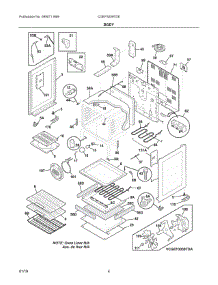 03 - Body parts for Electrolux Range CGEF3059TDE from AppliancePartsPros.com