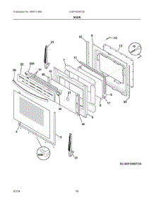 05 - Door parts for Electrolux Range CGEF3059TDE from AppliancePartsPros.com