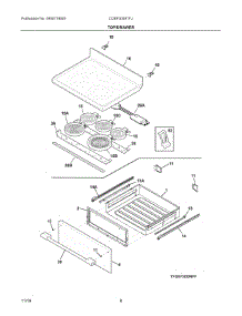 04 - Top / Drawer parts for Electrolux Range CGEF3059TFJ from AppliancePartsPros.com