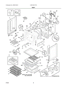 03 - Body parts for Electrolux Range CGEH3047VFC from AppliancePartsPros.com