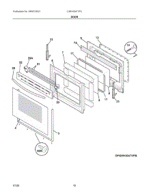 05 - Door parts for Electrolux Range CGEH3047VFC from AppliancePartsPros.com