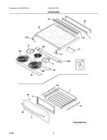 04 - Top / Drawer parts for Electrolux Range CGEH3047VFC from AppliancePartsPros.com