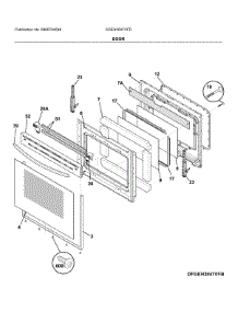 Door parts for Electrolux Range CGEH3047VFD from AppliancePartsPros.com