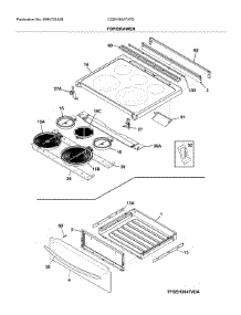 Top / Drawer parts for Electrolux Range CGEH3047VFD from AppliancePartsPros.com