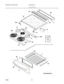 04 - Top / Drawer parts for Electrolux Range CGEH3047VFF from AppliancePartsPros.com