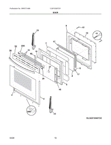05 - Door parts for Electrolux Range CGIF3036TDF from AppliancePartsPros.com