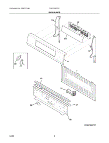 02 - Backguard parts for Electrolux Range CGIF3036TDF from AppliancePartsPros.com