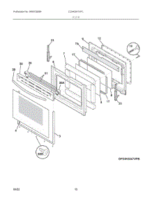 05 - Door parts for Electrolux Range CGIH3047VFC from AppliancePartsPros.com