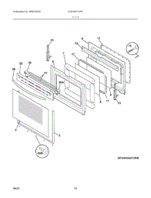 05 - Door parts for Electrolux Range CGIH3047VFE from AppliancePartsPros.com