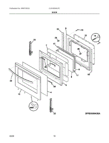 05 - Door parts for Electrolux Range CLEH3054UFC from AppliancePartsPros.com