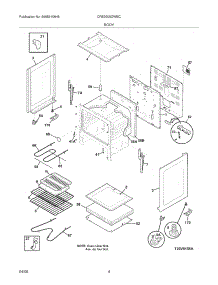 05 - Body parts for Electrolux Range CRE3500GWBC from AppliancePartsPros.com