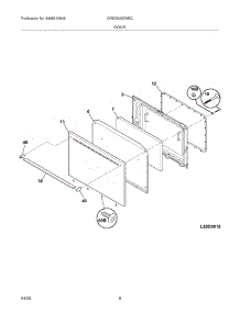 09 - Door parts for Electrolux Range CRE3500GWBC from AppliancePartsPros.com