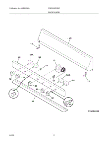 03 - Backguard parts for Electrolux Range CRE3500GWBC from AppliancePartsPros.com
