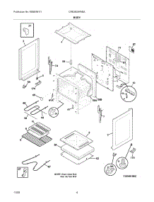05 - Body parts for Electrolux Range CRE3500KWBA from AppliancePartsPros.com