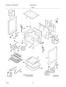 05 - Body parts for Electrolux Range CRE3510LWC from AppliancePartsPros.com