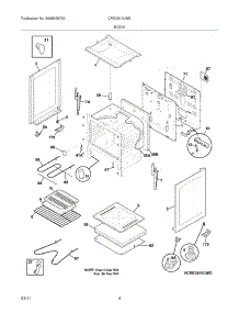 05 - Body parts for Electrolux Range CRE3510LWE from AppliancePartsPros.com