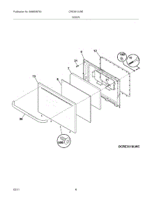 09 - Door parts for Electrolux Range CRE3510LWE from AppliancePartsPros.com