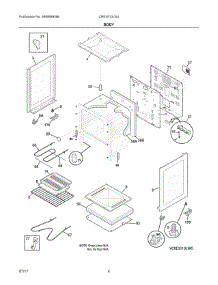 03 - Body parts for Electrolux Range CRE3510LWJ from AppliancePartsPros.com