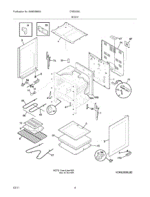 05 - Body parts for Electrolux Range CRE3530LWD from AppliancePartsPros.com