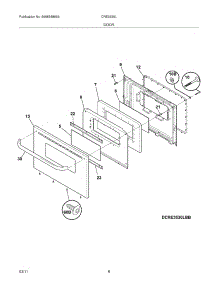 09 - Door parts for Electrolux Range CRE3530LWD from AppliancePartsPros.com