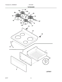 04 - Top / Drawer parts for Electrolux Range CRE3530PWE from AppliancePartsPros.com