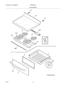 07 - Top / Drawer parts for Electrolux Range CRE3580LSA from AppliancePartsPros.com