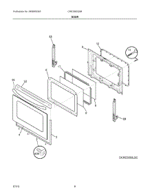 05 - Door parts for Electrolux Range CRE3580QSB from AppliancePartsPros.com