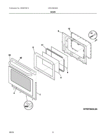 05 - Door parts for Electrolux Range CRE3580SSA from AppliancePartsPros.com