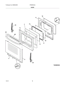 09 - Door parts for Electrolux Range CRE3860LBJ from AppliancePartsPros.com