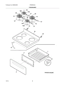 07 - Top / Drawer parts for Electrolux Range CRE3860LBJ from AppliancePartsPros.com