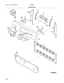 03 - Backguard parts for Electrolux Range CRE3860LWA from AppliancePartsPros.com