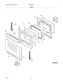 09 - Door parts for Electrolux Range CRE3860LWJ from AppliancePartsPros.com