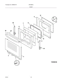 09 - Door parts for Electrolux Range CRE3860QBA from AppliancePartsPros.com