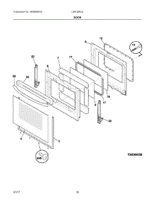 05 - Door parts for Electrolux Range CRE3860QBC from AppliancePartsPros.com