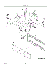 03 - Backguard parts for Electrolux Range CRE3890LWF from AppliancePartsPros.com